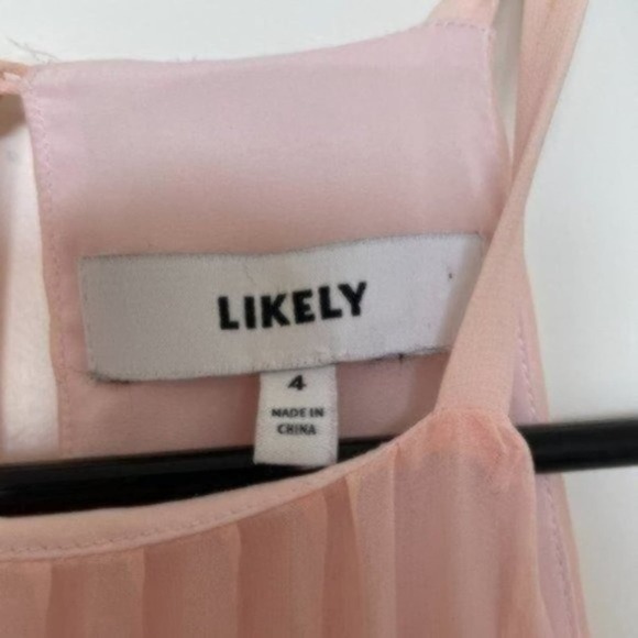 LIKELY Chester Pleated Chiffon Maxi Dress Size 4 - Picture 4 of 9